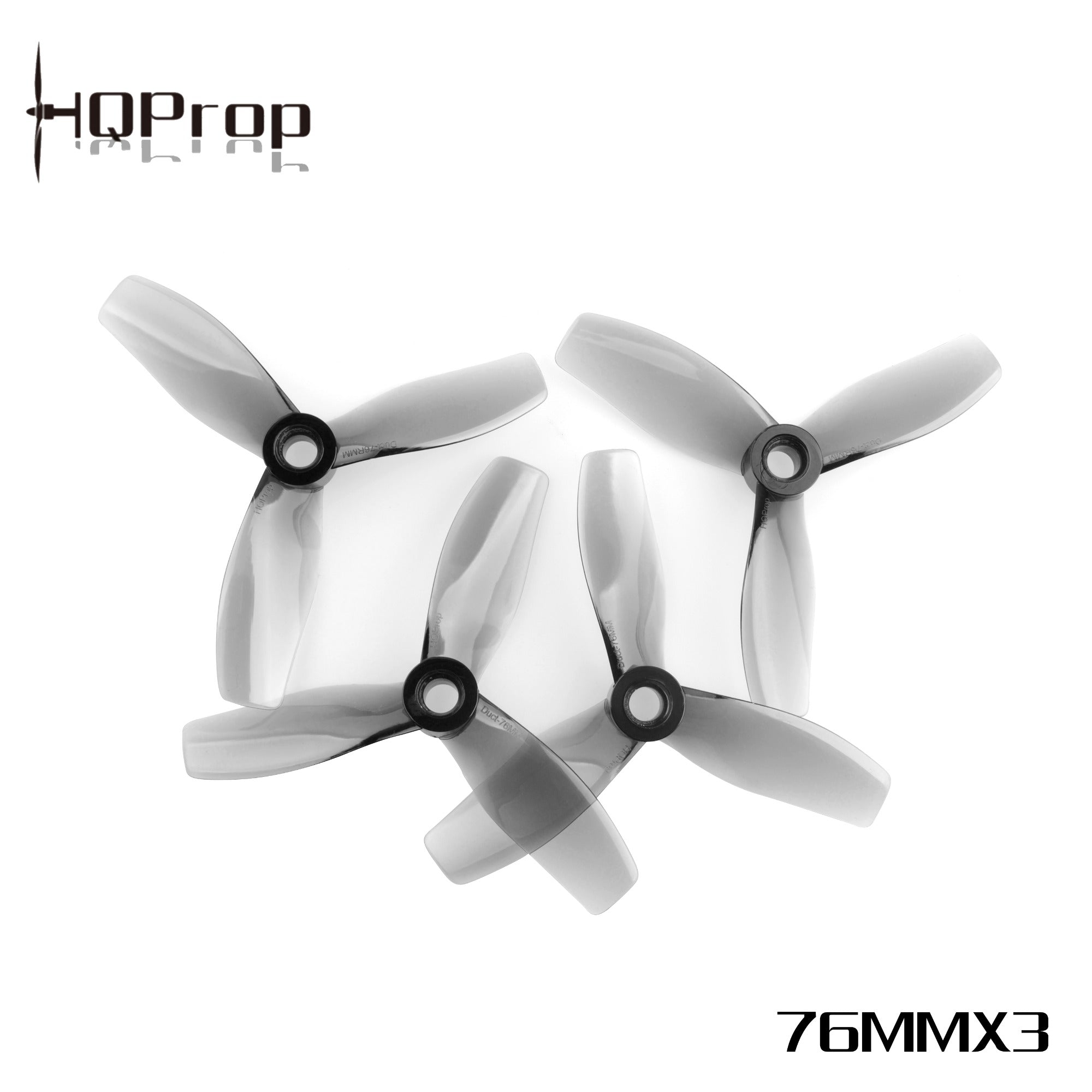 HQProp D76MMX3 for Cinewhoop Grey (2CW+2CCW)-Poly Carbonate - Rising Sun FPV