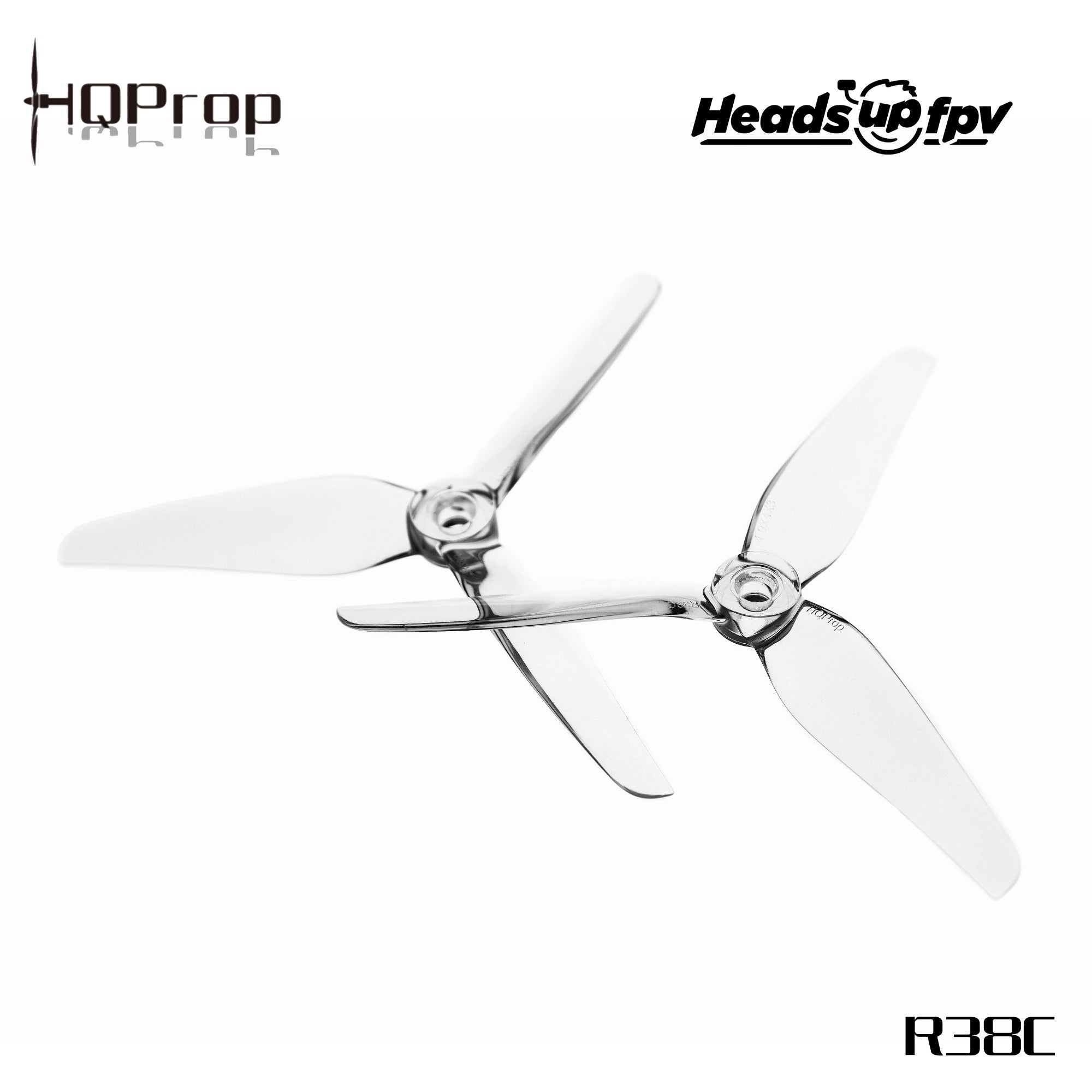 HeadsUp Racing Prop R38C Clear (2CW+2CCW)-Poly Carbonate - Rising Sun FPV