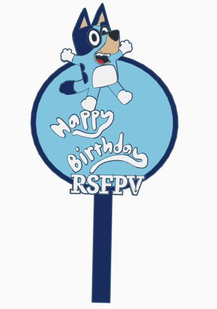 Bluey Cake Topper - Rising Sun FPV