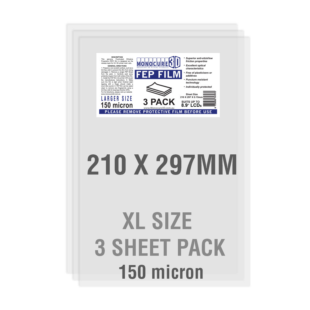 XL Fep Film 150 Microns (3 Sheet Pack) - Rising Sun FPV