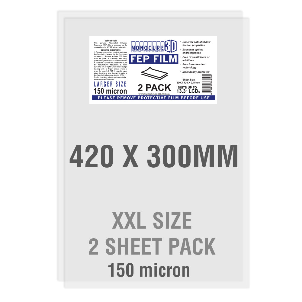 XXL FEP FILM 150 Micron (2 Sheet Pack) - Rising Sun FPV