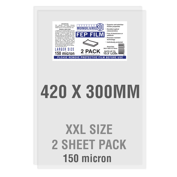 XXL FEP FILM 150 Micron (2 Sheet Pack)