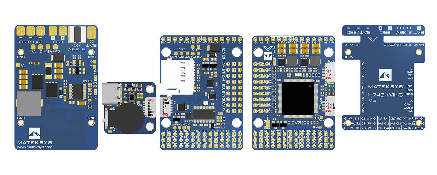 MatekSYS FLIGHT CONTROLLER H743-WING V3 - Rising Sun FPV