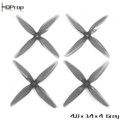 HQ Durable Prop 4.8X3.4X4 Grey (2CW+2CCW)-Poly Carbonate - Rising Sun FPV