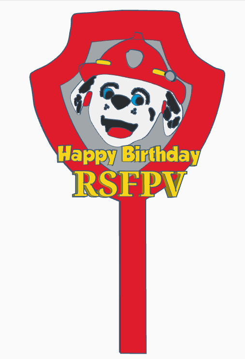 Paw Patrol Marshal Cake topper - Rising Sun FPV