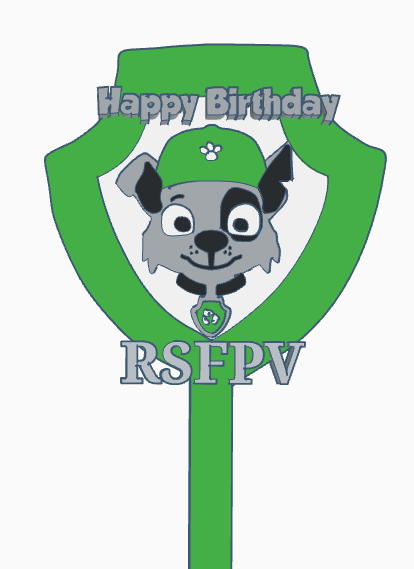 Paw Patrol Rocky Cake Topper - Rising Sun FPV