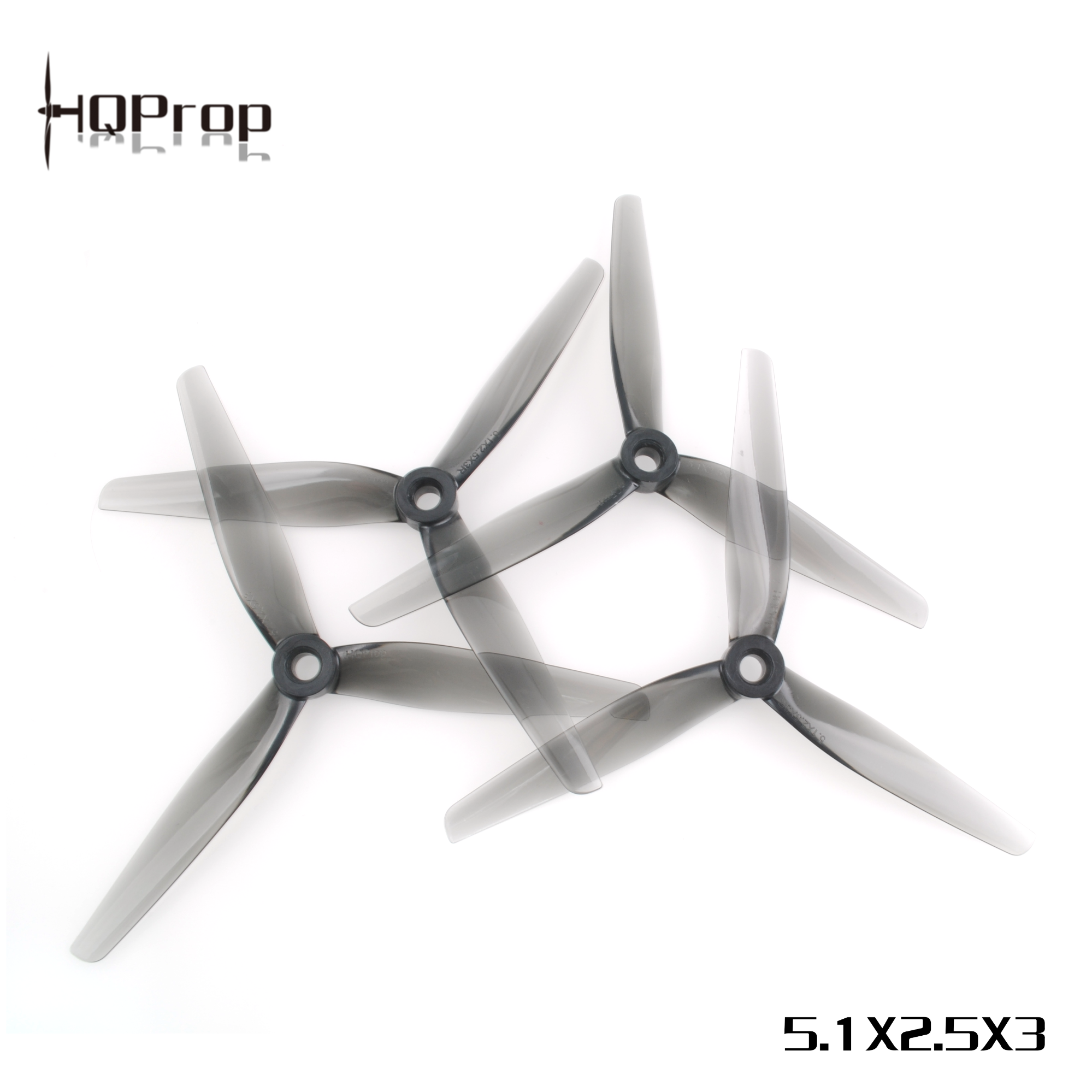 HQProp 5.1X2.5X3 Grey （2CW+2CCW)-Poly Carbonate - Rising Sun FPV