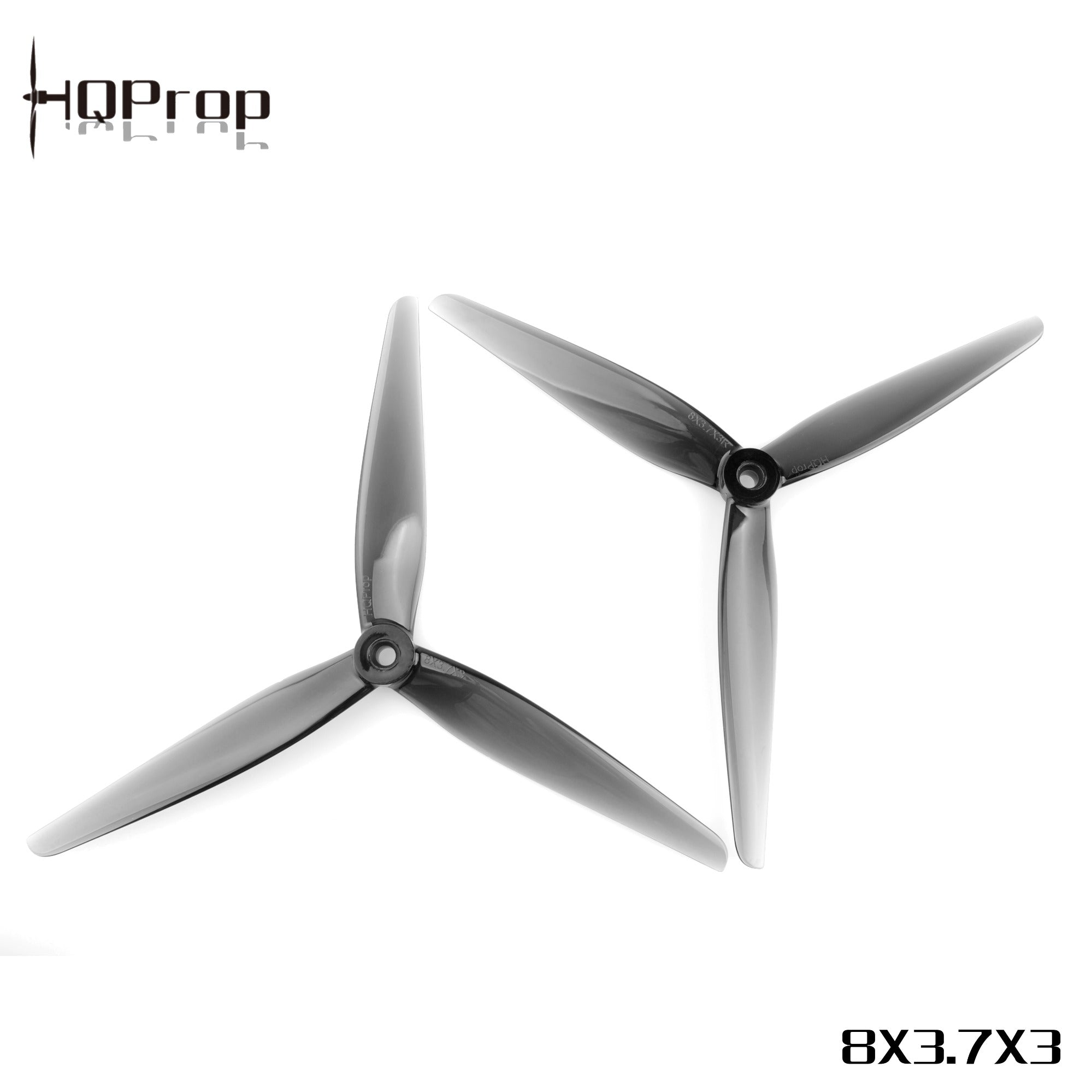 HQProp 8X3.7X3 Grey (1CW+1CCW)-Poly Carbonate