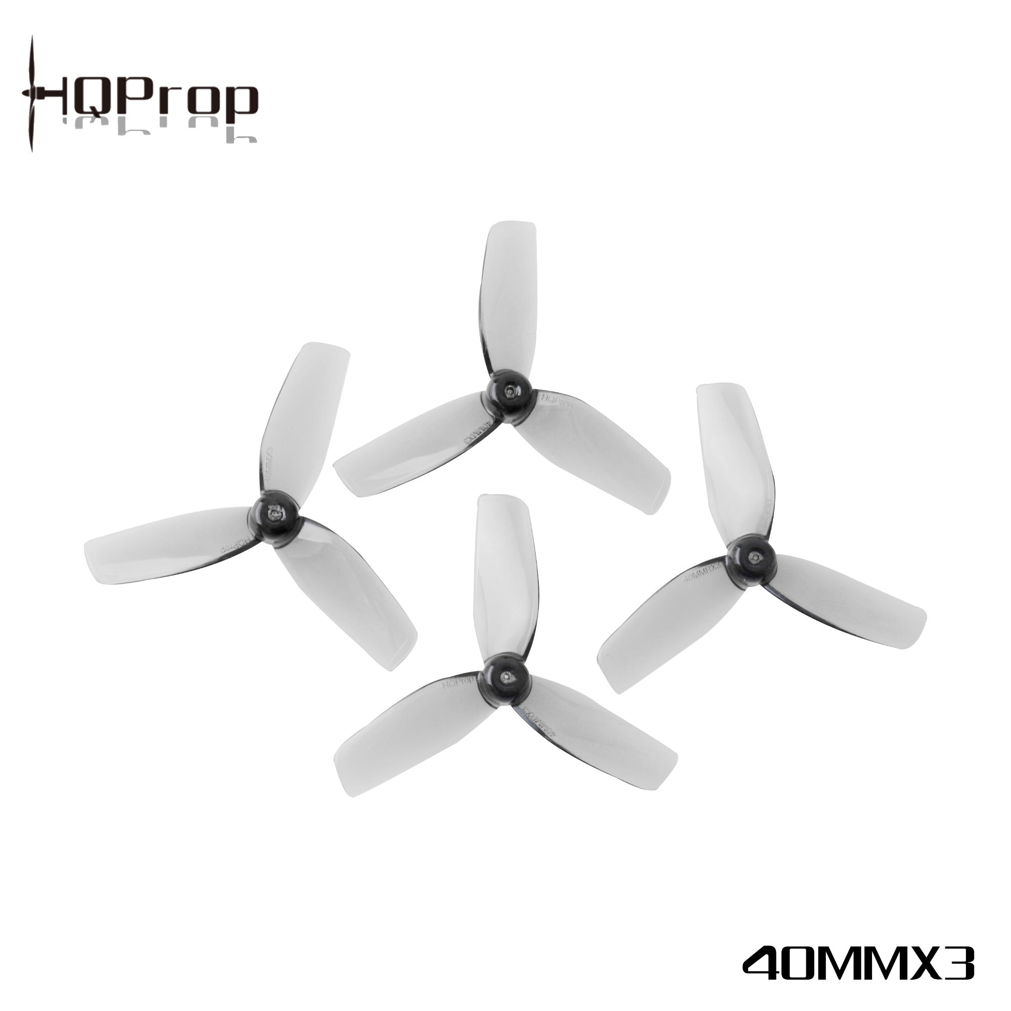 HQ Micro Whoop Prop 40MMX3 Grey (2CW+2CCW)-Poly Carbonate