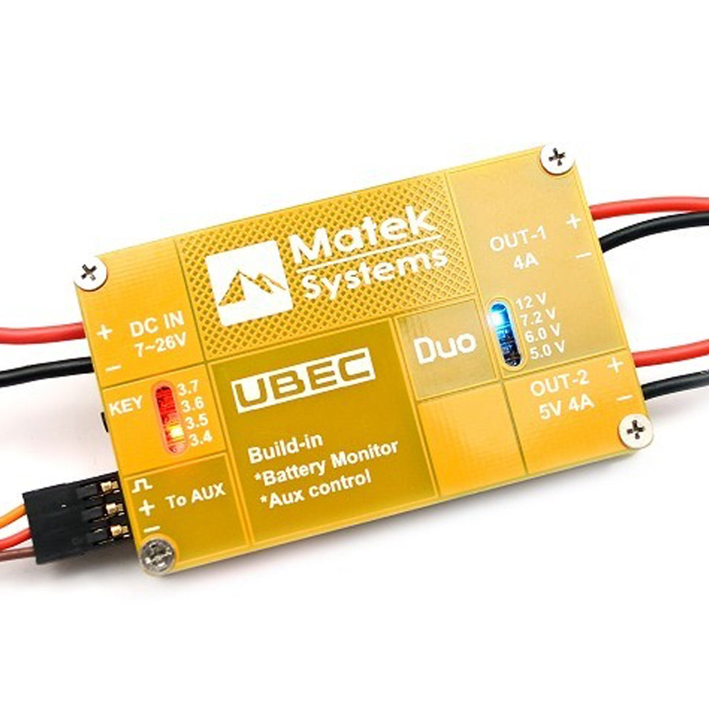 MatekSYS UBEC DUO 4A-12V & 4A-5V - Rising Sun FPV