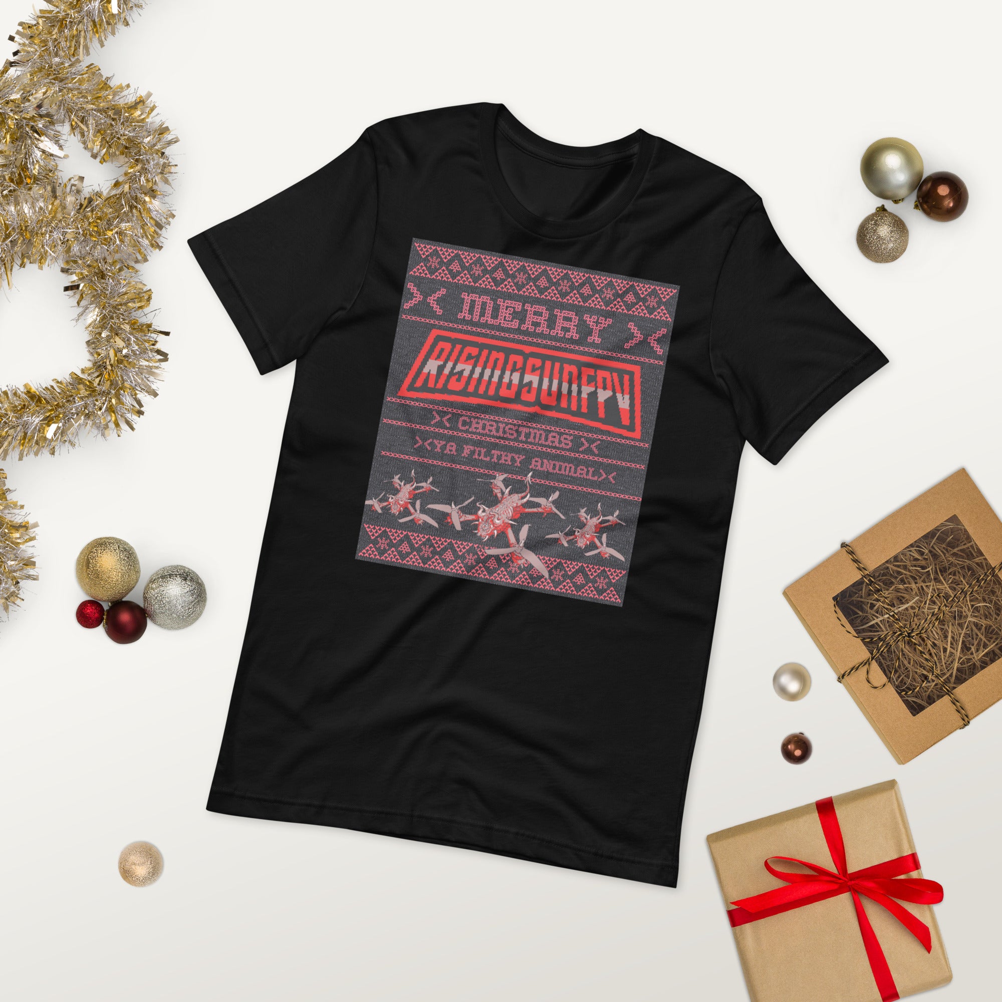 YA FILTHY ANIMAL XMAS T-SHIRT - Rising Sun FPV