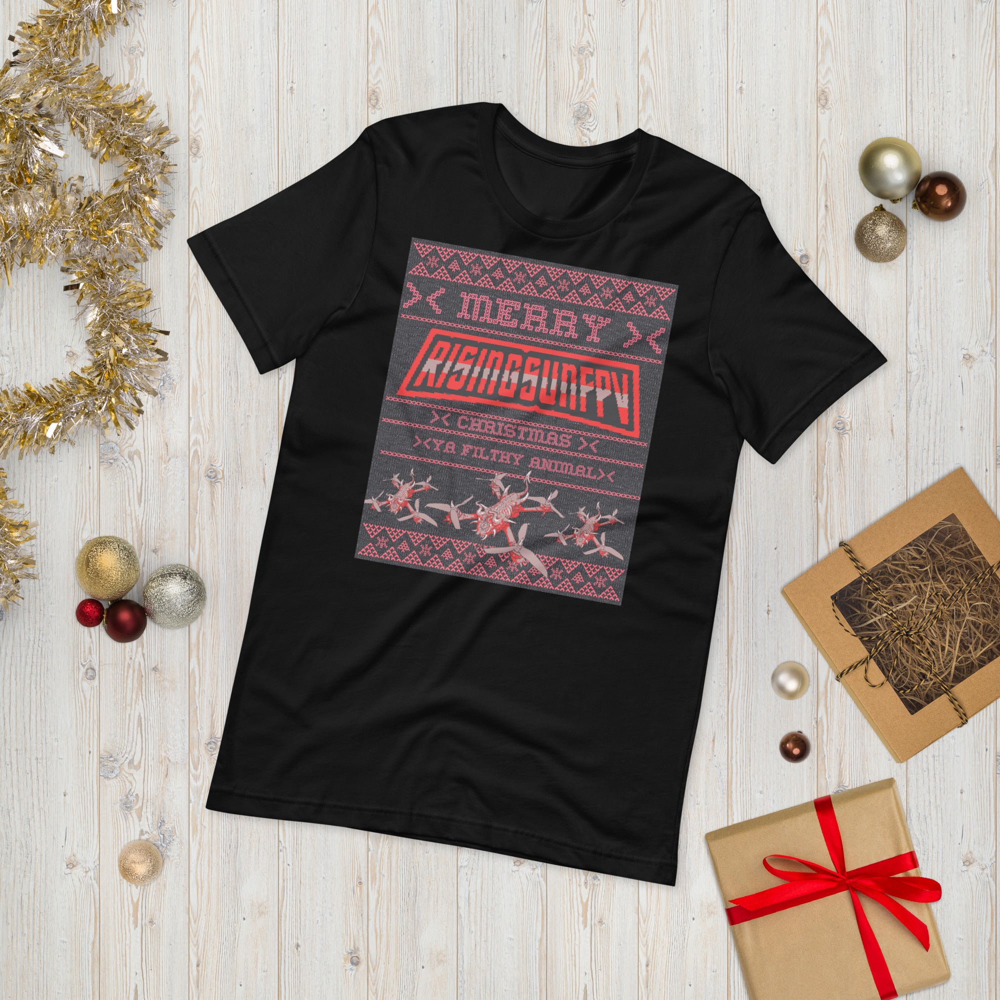 YA FILTHY ANIMAL XMAS T-SHIRT - Rising Sun FPV